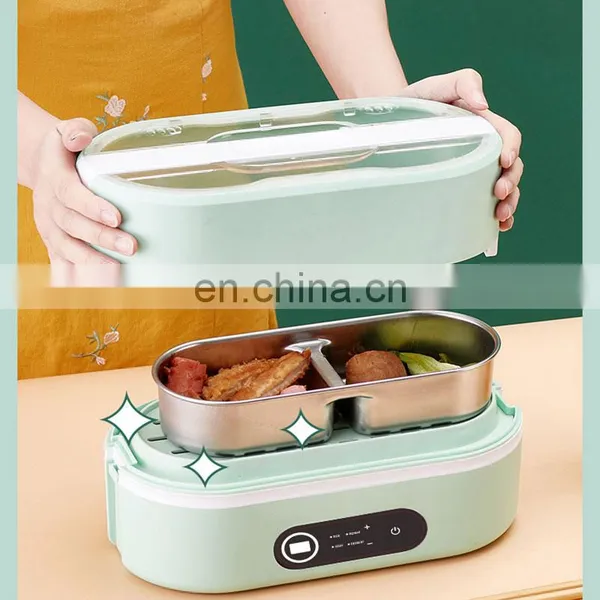High Quality Stainless Steel 2 Layer Electric Mini Heating Cooker Lunch Box