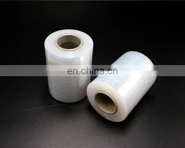 Mini Handle Rolls Stretch Film Transparent LLDPE Packaging Film Green Packing Casting Soft Moisture Proof 50-1000mm 2'' 3'' photo-3