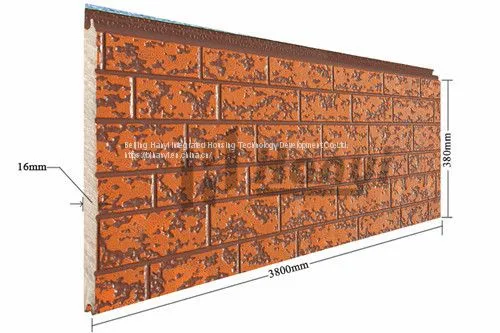Polyurethane Sandwich Wood Grain Panel Wall Cladding Steel Structure photo-4
