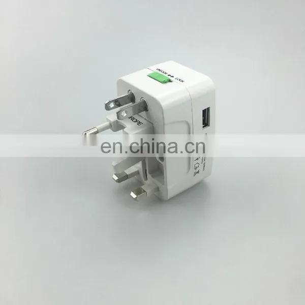 Wholesale One to Three Multi Outlet 3 Round Pin 1A/2A USB Conversion Plug Travel Adaptor photo-4