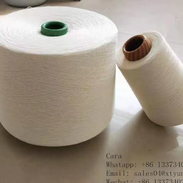 Ne80/1 100% Combed Cotton Weaving Knitting Yarn Textile Raw White photo-3