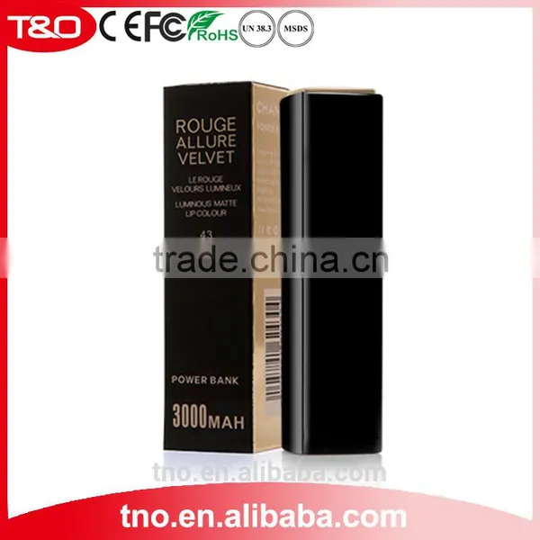 Bulk Mobile Phone Charger Lipstick Power Bank3000mAh for IPhone Samsung photo-5