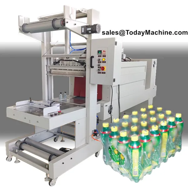Automatic Water Beverage Plastic Bottle Film Tray Group Shrinking Wrapping Machine Equipment photo-5