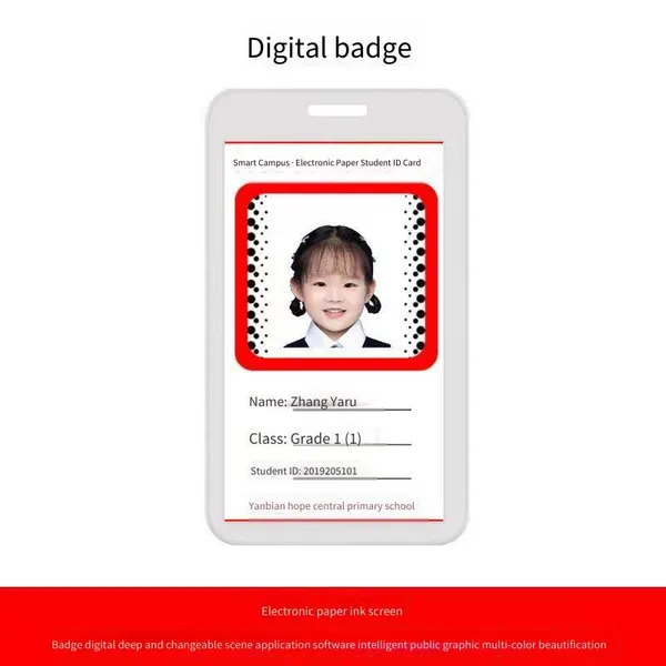 guohua e-ink screen electronic work badge with 3.7-inch e-ink screen, student id card, passive nfc refresh, environmentally friendly