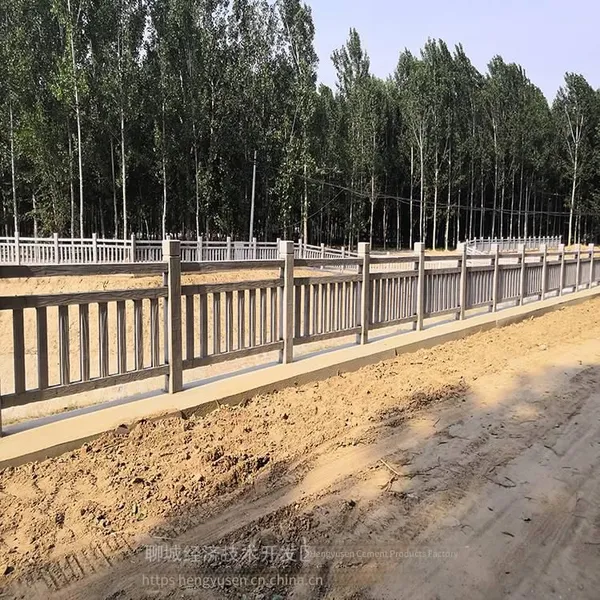 Cement Imitation Wood Railings for Scenic Spots, Imitation Bark Railing Plastic Molds, Customized Installation photo-5