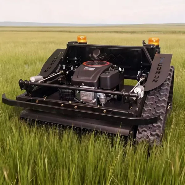 Petrol Customization Color Low Power Consumption Remote Control Lawn Mower on Tracks