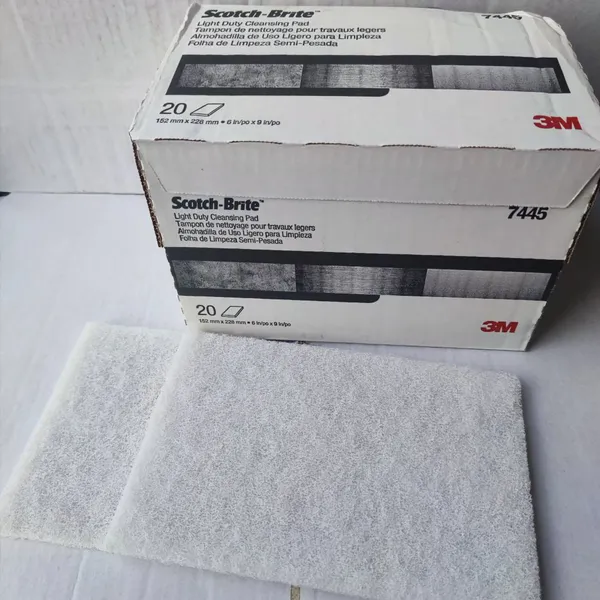 3M 7445 6*9 Inch White Nylon Abrasive Pad Rectangle 6*9 Inch Sanding Scouring Hand Cleaning Pad Light Duty Customized OBM photo-2