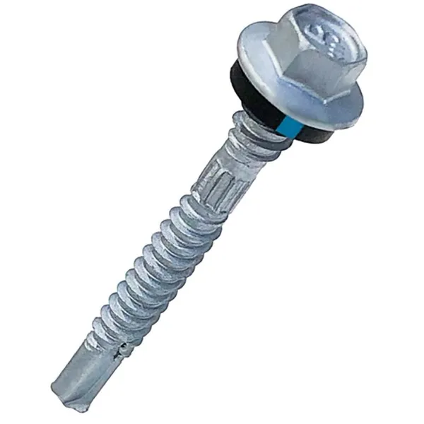 1-Year Warranty Tek Screws Hex Head With EPDM Washer C1022A Carbon Steel Yellow Zinc for Industrial Construction Full Sizes Available photo-3