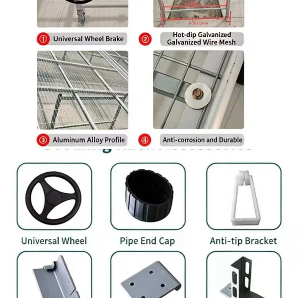 Greenhouse Seedbed Accessories & Spare Parts for Mobile Tidal Multi-layer Seedbeds