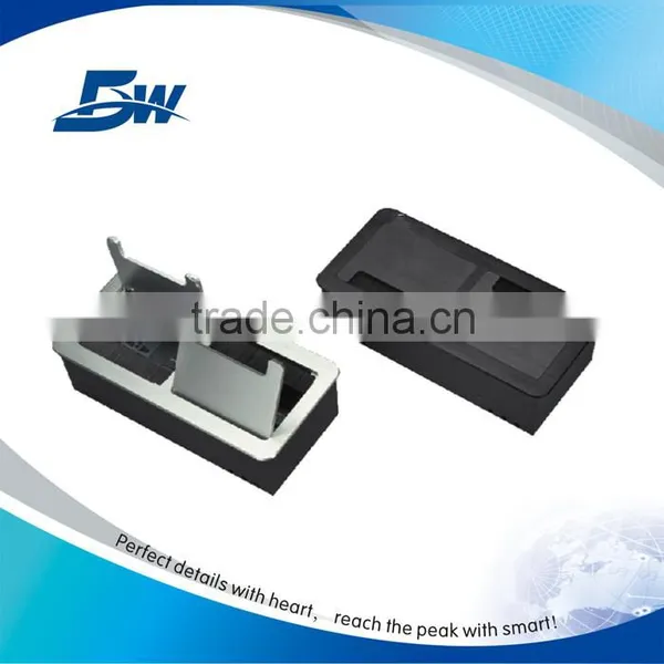 BW-T645 Concealed Aluminum Brushed Flip Up Electrical Desktop Outlet Boxes