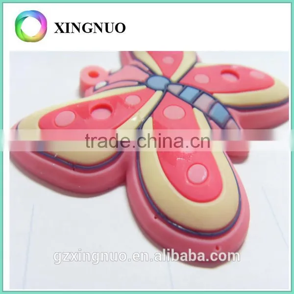 2D Customized Pvc Rubber Butterfly Shape Key Chain photo-4
