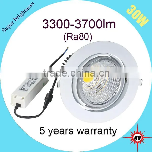 Modern Ceiling Design Led Downlight 4-way Rotatable 30w Cob Led Downlight photo-2