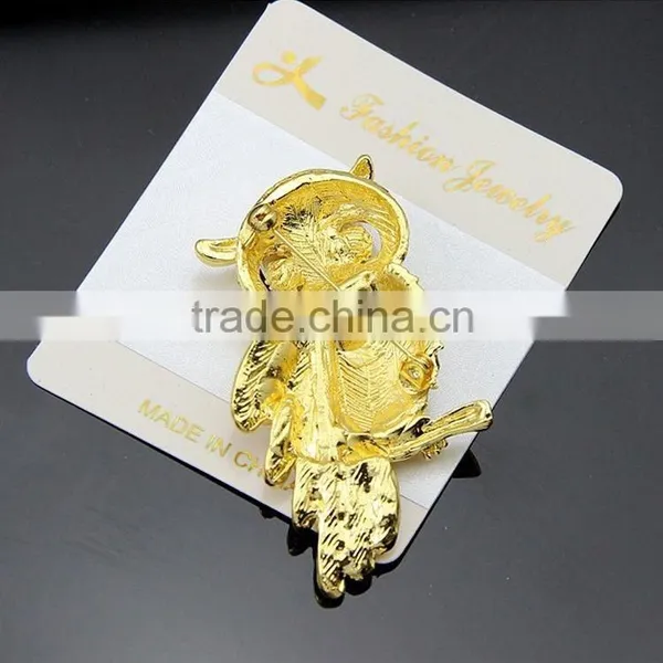 Girls Jewelry Owl Brooch Animal Crystal Brooch Latest New Design photo-2