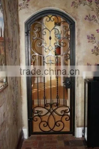 Wrought Iron Cellar Door With Glass photo-3