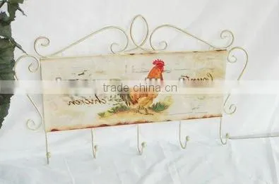 Antique Cock Design Metal Hanging Hooks