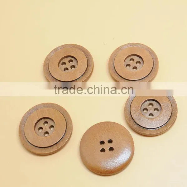 Sedex Audited Factory 2 Pillar Natural Wooden 4 Holes Button photo-2