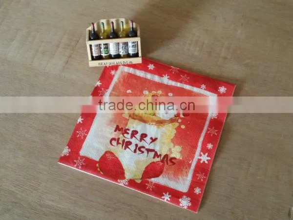 Virgin Wood Paper Napkin Christmas Printed Napkin photo-5