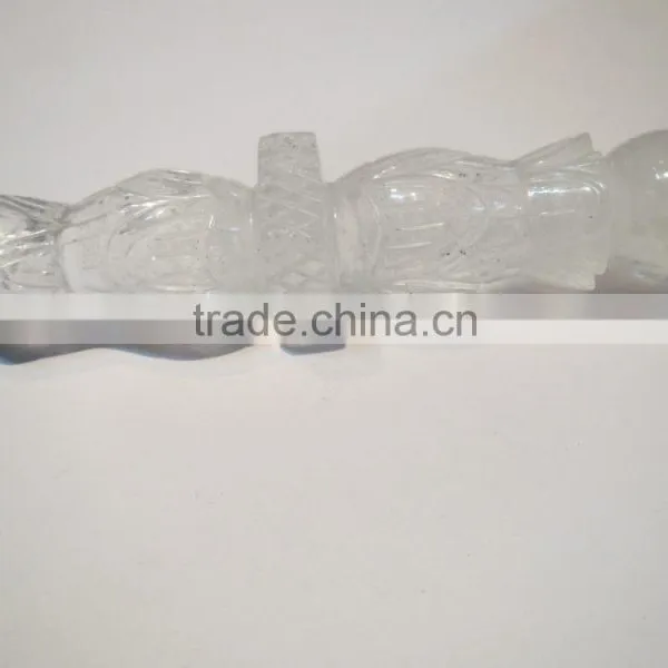 Natural Crystal Quartz Carved Wands photo-3
