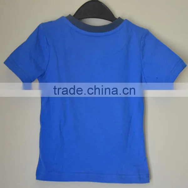 Wholesale Children's Boutique Clothing T-shirt Blue photo-2