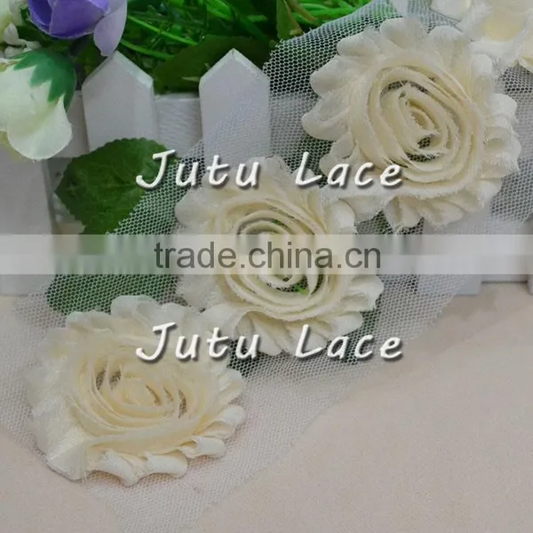 Chic Ladies Party Dress Flower/ Fashion Wedding Flower/ Chiffon Shabby Trim Flower photo-5