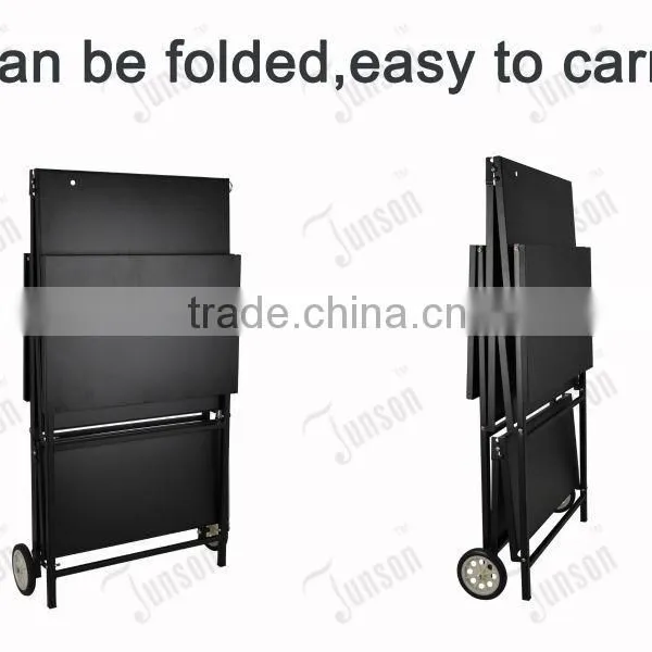 Foldable Iron Picnic Table/Iron Plate Barbecue Shelf/Three Layers Shelf With Wheels photo-2