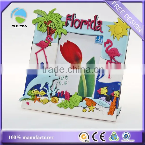 Custom Summer Holiday Kids Beach Playing Soft Pvc Rubber Souvenir Photo Frame photo-2