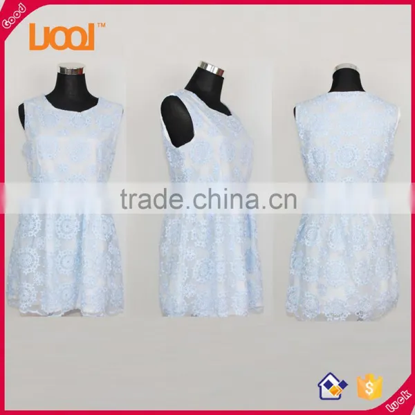 New Fashion Sleeveless Women Fashion Lace Dress Girls' Dress photo-4