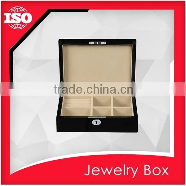 Luxury Black MDF Mirrored Jewelry Box With Drawers photo-3