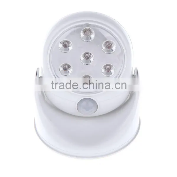 Cordless Activated Motion Sensor Night Lights 360 Degree Rotation 7 LED Light (Require 4 * AA Batteries) photo-3