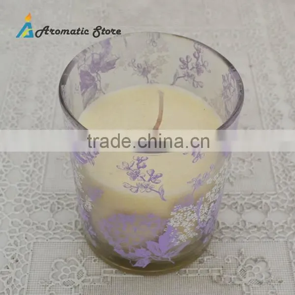Soybean Wax Candle in Decal Glass Jar photo-5