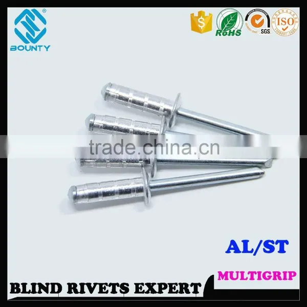 HIGH QUALITY FACTORY DOME HEAD ALUMINUM STEEL MULTI GRIP RIVETS photo-3