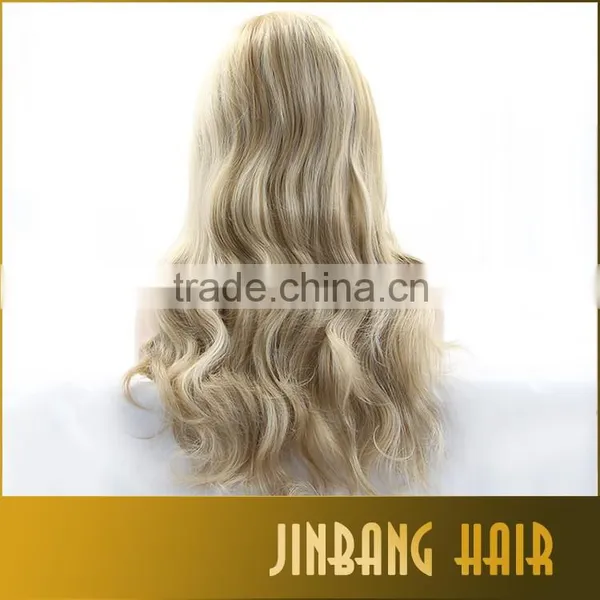 2016 High Quality Blonde Long Loose Curl Synthetic Lace Front Wigs Heat Resistant Lace Front Wigs photo-3