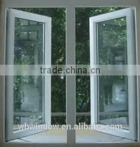PVC Casement Window With Arch,white PVC Inward Window With Grid photo-3