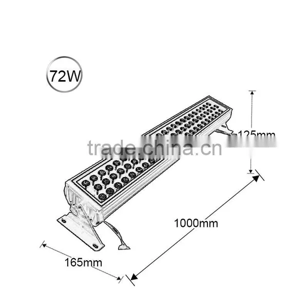 New Style IP65 Outdoor 72w Rgb LED Wall Washer Light photo-2