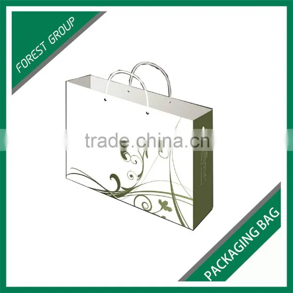 PLAIN WHITE PAPER BAGS FOR BOOKS PACKAGING WITH CUSTOM LOGO AND PRINTING photo-5