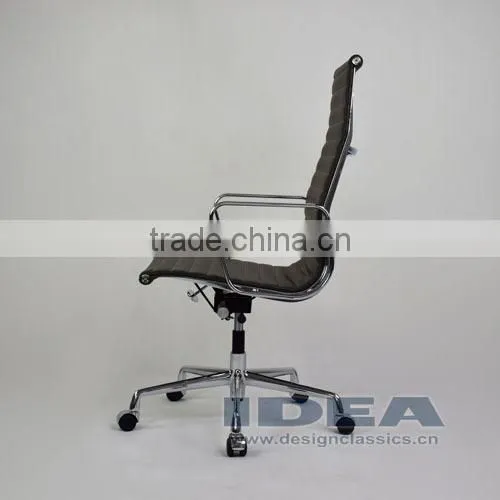 Replica EA119 Charles High Back Office Chair - Dark Grey Color Genuine Leather photo-3