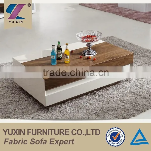 Living Room Furniture Tea Table Design,modern Wood and Glass Coffee Table With Storage photo-4