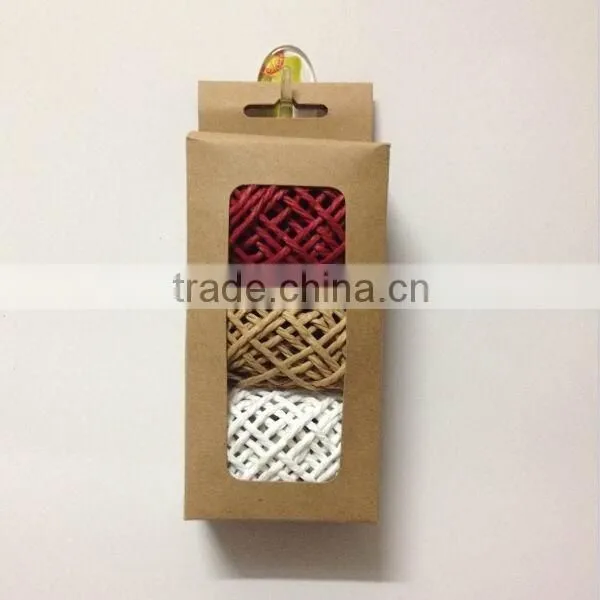 Red White Twisted Paper Twine photo-2