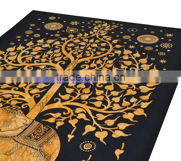 Sanganeri Printed Mandela Tapestry Wall Decor Throw Table Cover 100% Cotton Bedspread Indian Jaipur Manufacturer & Wholesaler photo-3