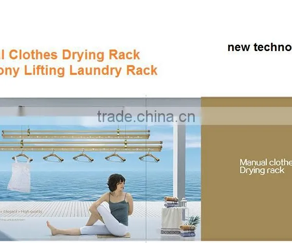 Aluminum Adjustable Style Manual Clothing Drying Rack photo-2