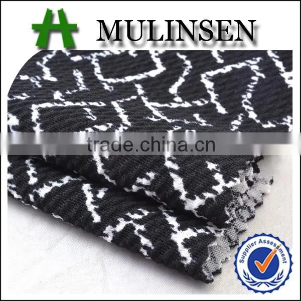 Shaoxing Knit Poly Lycra Stretch Print Jacquard Rice Design Textile and Apparel Fabrics