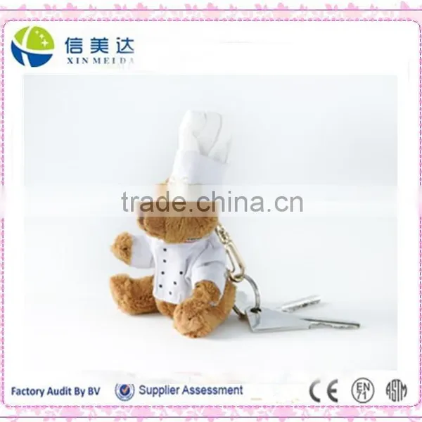 Small Chef teddy bear keychain