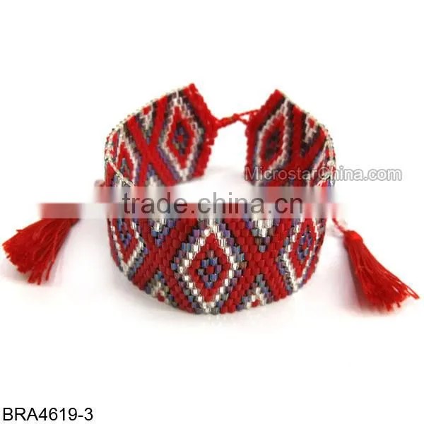 New Hot Pink Seed Bead Macrame Bracelet photo-6
