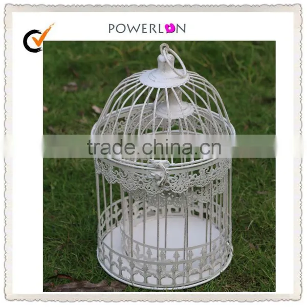 Antique White Hanging Bird Cage,Decorative Bird Cages for Wedding photo-2