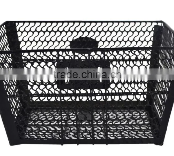 Black Steel Front Bicycle Basket Links NO.4 photo-2