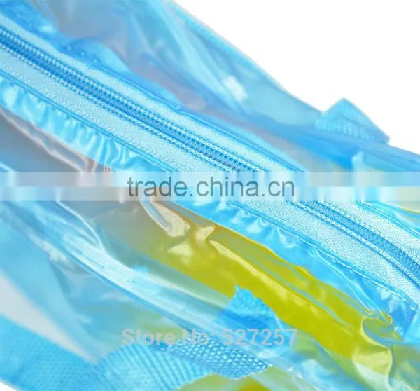 Waterproof Cosmetic Clear Bag Floral Print Transparent Toiletry Bathing Pouch photo-2