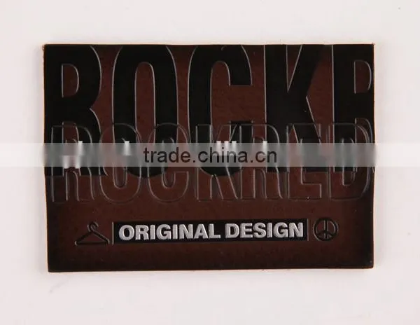 Man's Jeans pu Leather Labels ,leather Labels Made in China photo-3