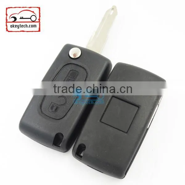 High Quatity Citroen Romote Flip Key Shell 2 Button 307 Blank With Battery Place 0536 Citroen Key Case photo-2