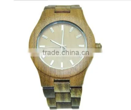 2016 New Design Customized Logo Wood Watch Stainless Steel Watch photo-2