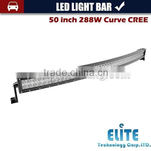 Super New 50" 288W Radius Led Light Bar Curved Light Offroad Curved Led Bar Lights photo-2